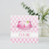 C'est une fille ! carte faire-part (Debout devant)