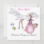 C'est une fille ! Carte simple (Devant)