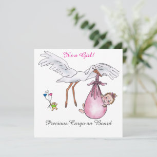 C'est une fille ! Carte simple