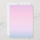 C'est une fille ! Dégradé violet Invitation de bab (Dos)