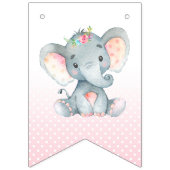 C'Est Une Fille Drapeaux Bannière Éléphant Rose (Premier drapeau)