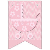 C'est une fille ! Drapeaux de Baby shower rose (Premier drapeau)