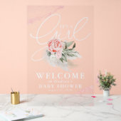 C'est une fille Elegant Baby shower Floral Bienven (Mariage)