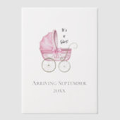 C'est une fille ! Faire-part de grossesse pour béb (Recto)