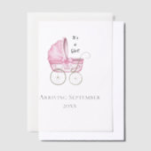 C'est une fille ! Faire-part de grossesse pour béb (Compenser)