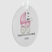 C'est une fille ! Faire-part de grossesse pour béb (devant)