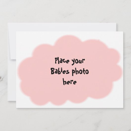 C'est une fille Faire-part de naissance (Dos)