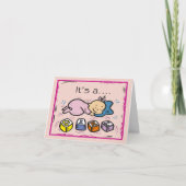 C'est une fille Faire-part de naissance (Devant)