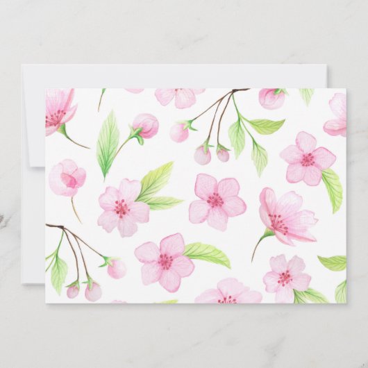 C'est une fille ! Faire-part de naissance de bébé (Dos)