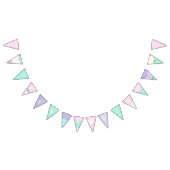 "C'est une fille" Garland à drapeau rose, violet e (Tout)