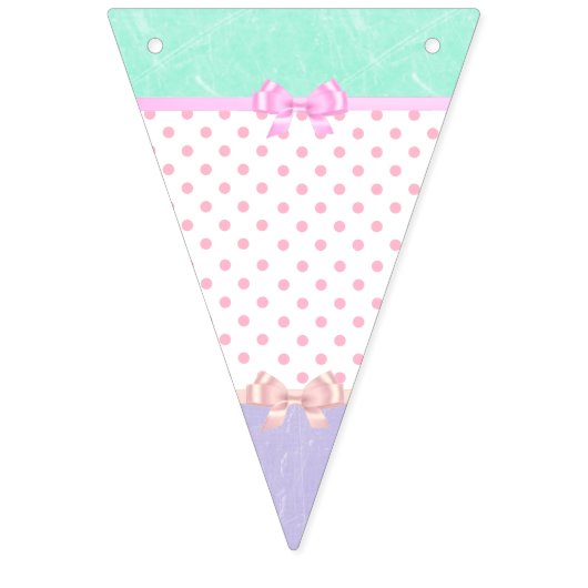 "C'est une fille" Garland à drapeau rose, violet e (Deuxième drapeau)