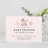 C'est une fille | Invitation à une baby shower (Debout devant)