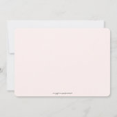 C'est une fille | Invitation à une baby shower (Dos)