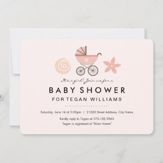 C'est une fille | Invitation à une baby shower