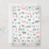 C'est une fille Invitation à une fête de bébé trac (Dos)