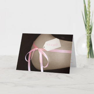 "C'est une fille !" Invitation baby shower
