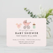 C'est une fille | Invitation baby shower (Debout devant)