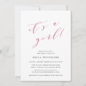 C'est une fille | Invitation Baby shower de callig (Devant)