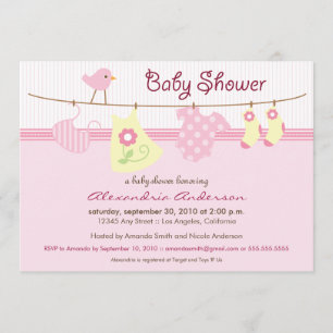 C'est une fille ! Invitation Baby shower de la lig