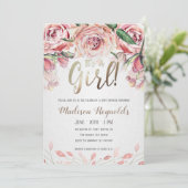 C'est une fille - Invitation Baby shower de Tea Pa (Debout devant)