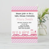 "C'est une fille !" Invitation de baby shower de (Debout devant)
