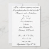 C'est une fille ! Invitations de baby shower (Dos)