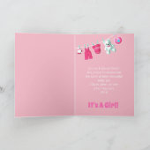 C'est une fille ! Nouveau bébé - Carte photo perso (Intérieur)