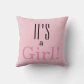 C'est une fille ! Oreiller rose (Verso)