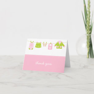 {c'est une fille!} petite carte de remerciements d