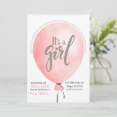 C'est une fille Psaume 14:12 Invitation Baby showe (Debout devant)