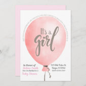 C'est une fille Psaume 14:12 Invitation Baby showe (Devant / Derrière)