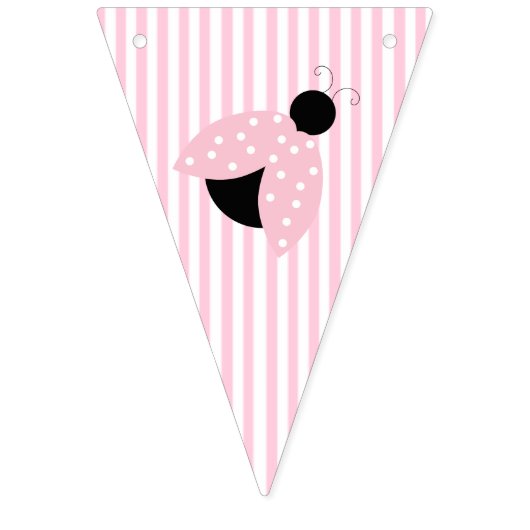 C'est une fille rose Ladybug à thème bannière Baby (Deuxième drapeau)