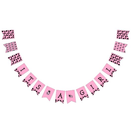 C'est une fille, rose Ladybug Baby shower bannière (Tout)