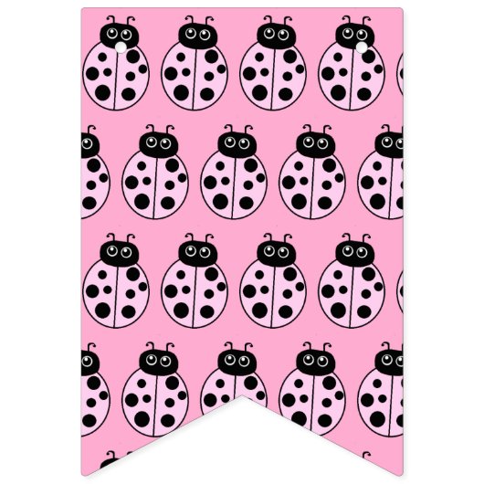 C'est une fille, rose Ladybug Baby shower bannière (Deuxième drapeau)