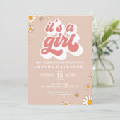 C'est une fille Super Baby shower Invitation (Debout devant)