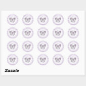 C'est une Girl Violet Stickers papillon rayé (Feuille)