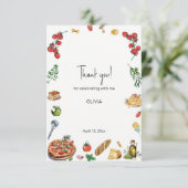 C'est une grande carte de remerciements du parti i (Debout devant)