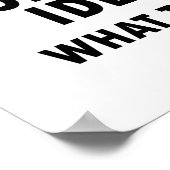 C'est une horrible idée drôle Poster (Coin)