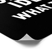 C'est une horrible idée drôle Poster noir (Coin)