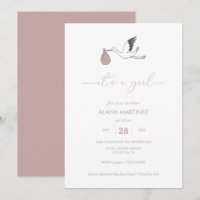 C'est une invitation à Baby shower de cigogne