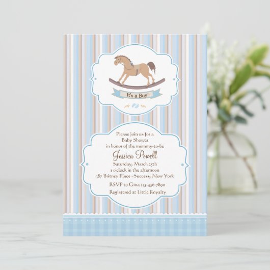 C'est une invitation à la douche à Cheval Rocking (Debout devant)