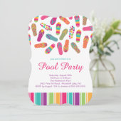 C'est une invitation à la fête de la piscine de Fl (Debout devant)