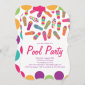 C'est une invitation à la Flip Flop Pool d'été (Devant / Derrière)
