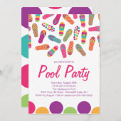 C'est une invitation à la Flip Flop Pool d'été (Devant / Derrière)