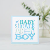 C'est une invitation à un Baby shower (Debout devant)