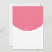 C'est une invitation à un Baby shower de fille (Dos)