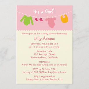 C'est une invitation à un Baby shower féminin