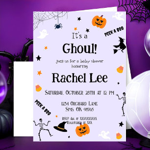 C'est une invitation à une baby shower Halloween p