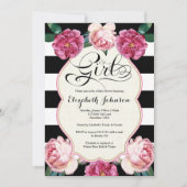C'est une invitation à une baby shower pour fille (Devant)