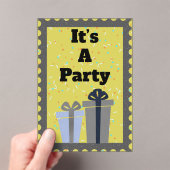 C'est une invitation à une fête (In situ (ordinateur de poche))